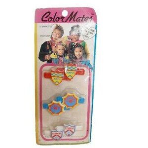 vtg 1990s Color Mates NOS 6 pack STUDENT/SCHOOL/CAMPUS Barrettes Shalom 60040BA